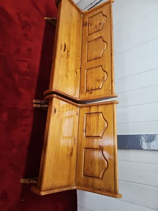 2 bancos madera maciza