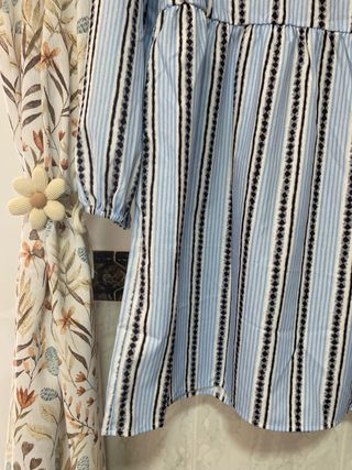 Vestido rayas azul blanco XS