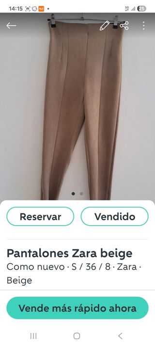 Pantalón beige -  Pantalones