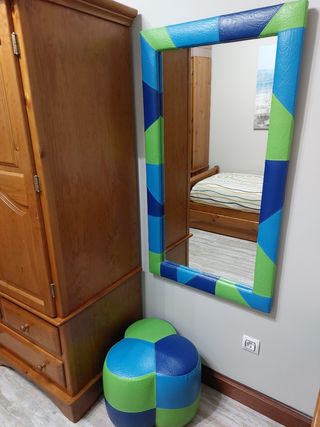 ESPEJO POLIPIEL AZUL Y VERDE