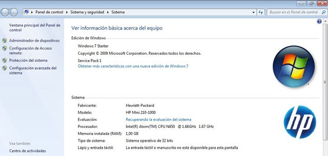 Portátil HP Netbook 10" - Negro