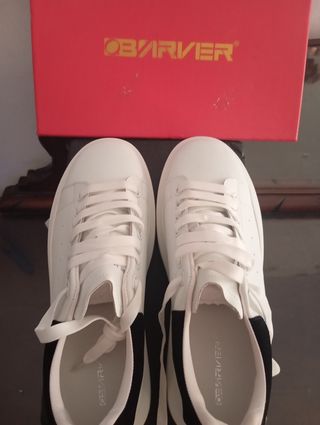 Zapatillas OBARIVER blancas y negras talla 42