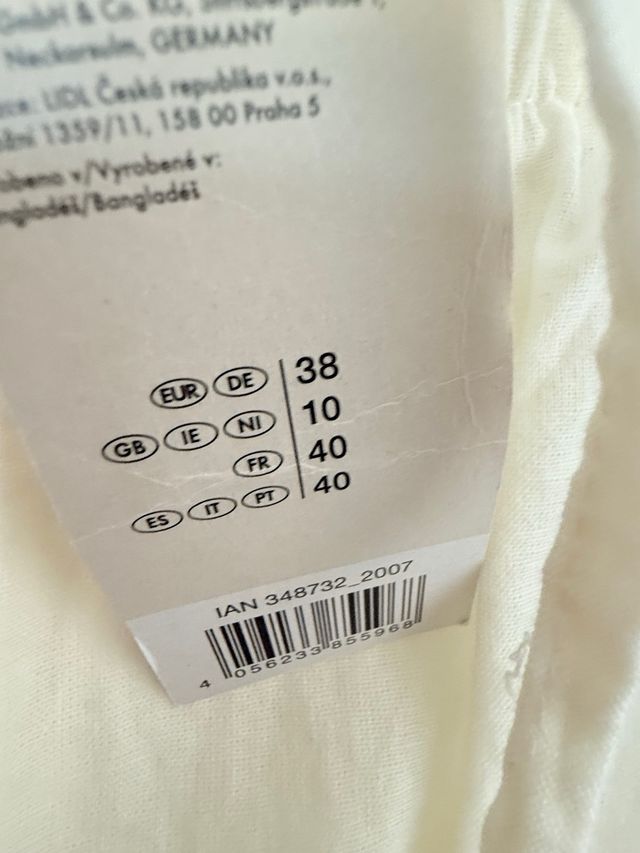 Pantaloni lino bianchi Tg S