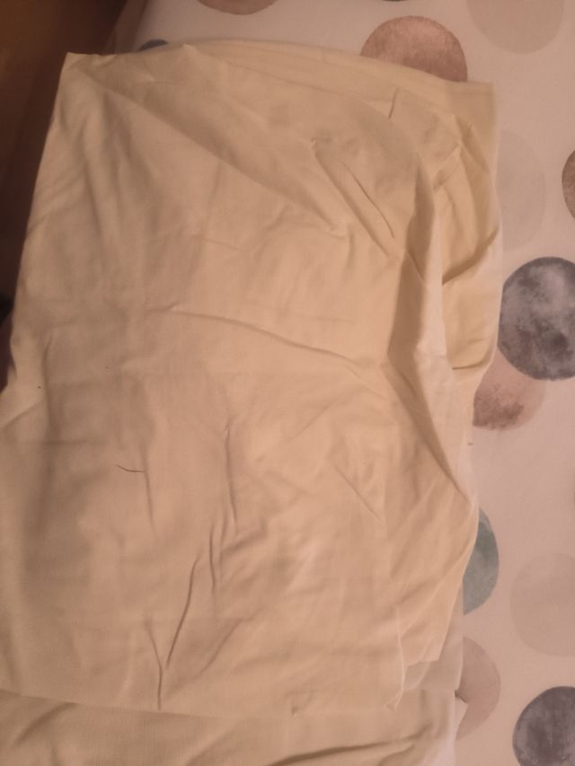 Sábana bajera 90cm amarillo algodón amarillo