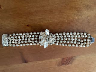 Pulsera perlas | Brazalete blanco