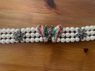Pulsera perlas & mariposa
