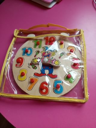 Reloj para aprender la hora en reloj de agujas 
