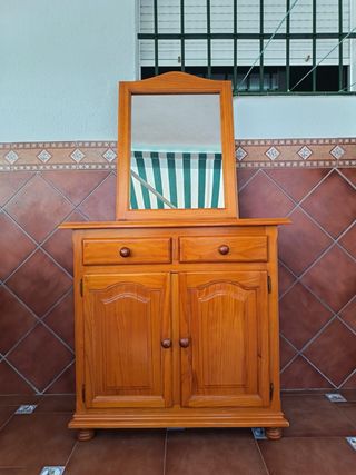 Cómoda espejo madera provenzal - vintage