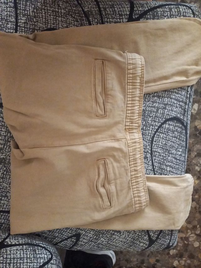 Pantalón slim beige XS