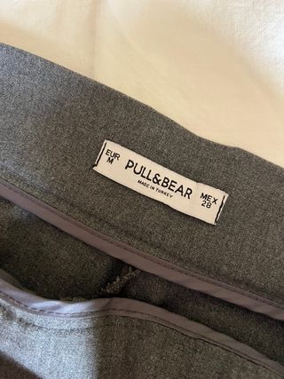 Pantalón gris fruncido - Talla única