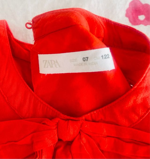 Vestido niña ZARA 7 años - Rojo