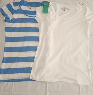  Algodón orgánico-2 Camisetas H&M