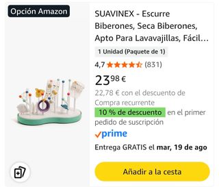 Escurrebiberones Suavinex