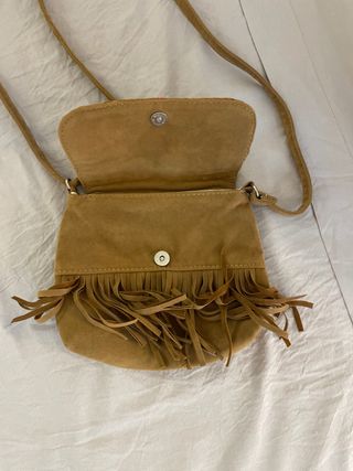 Bolso marrón flecos - bandolera