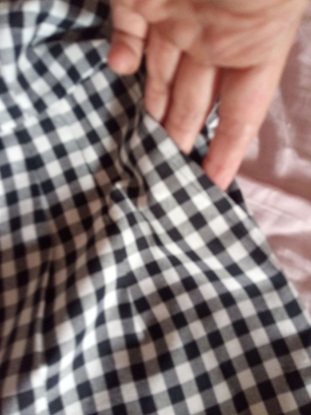 Peto corto Kiabi blanco y negro