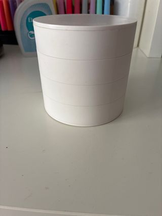Joyero plástico blanco