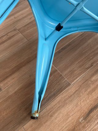 Silla Tolix azul turquesa metal