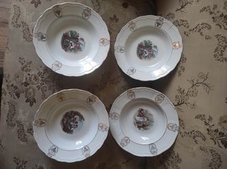 Platos antiguos Porcelana China opaca xix