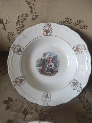 Platos antiguos Porcelana China opaca xix