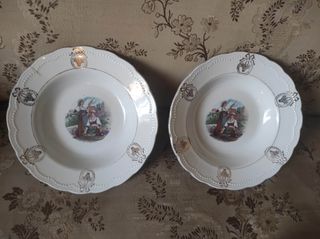 Platos antiguos Porcelana China opaca xix