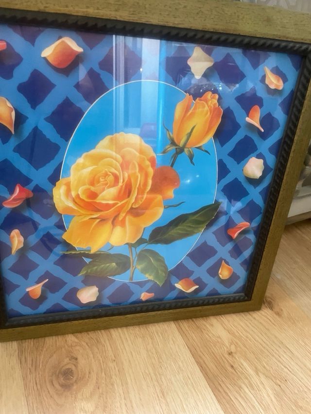 3 Cuadros Rosas Vintage