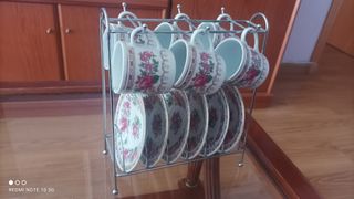 Juego café 6 tazas porcelana