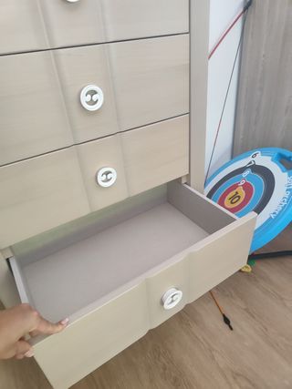 Cómoda 5 cajones - Beige