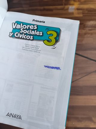 Valores sociales y cívicos 3 primaria anaya