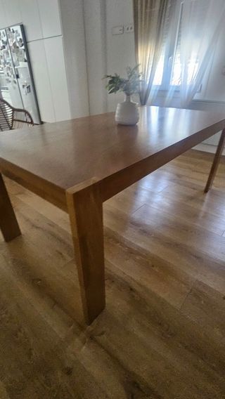 Mesa comedor madera marrón roble