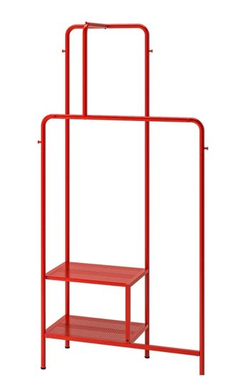 Armario rojo metal - Perchero
