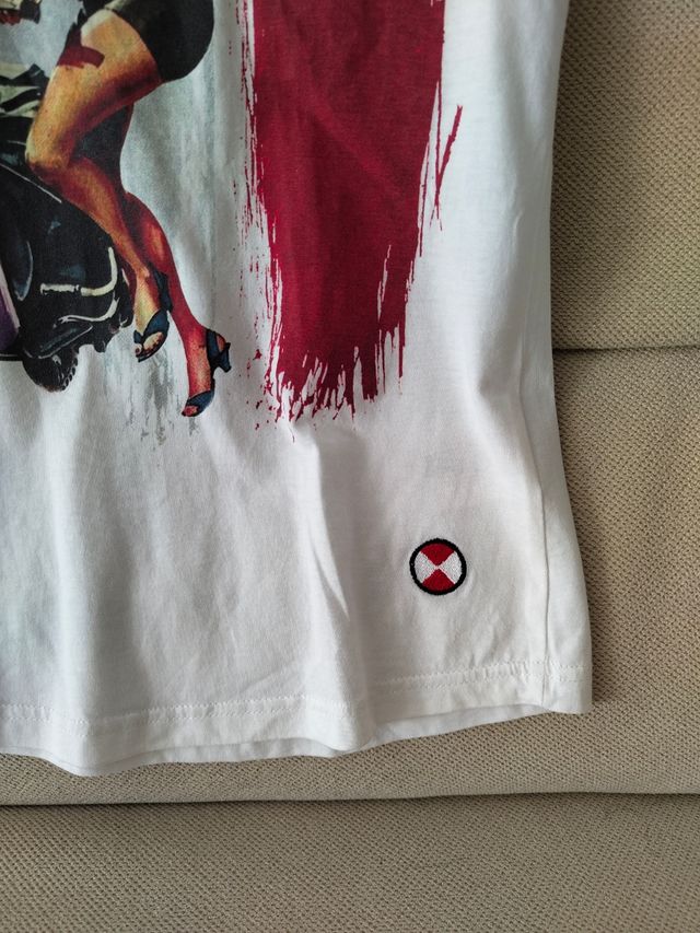 Camiseta blanca mujer, talla S, "La Sal", s.limita