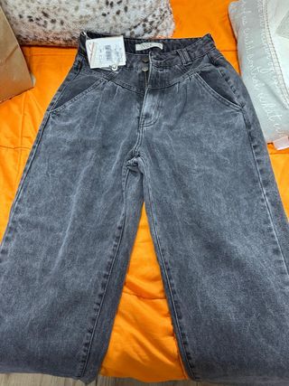 Pantalones vaqueros gris/negro