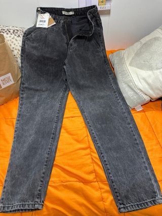 Pantalones vaqueros gris/negro