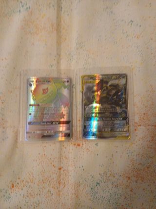 2 cartas Pokémon: Banette GX & Mega Rayquaza GX