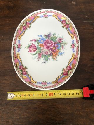 Piatto Porcellana Decorato - Vintage