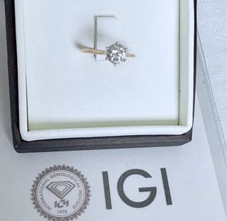 Anillo diamante 1 quilate oro rosa y blanco