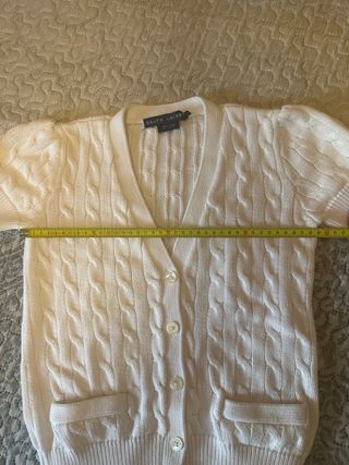Cárdigan Ralph Lauren blanco talla S