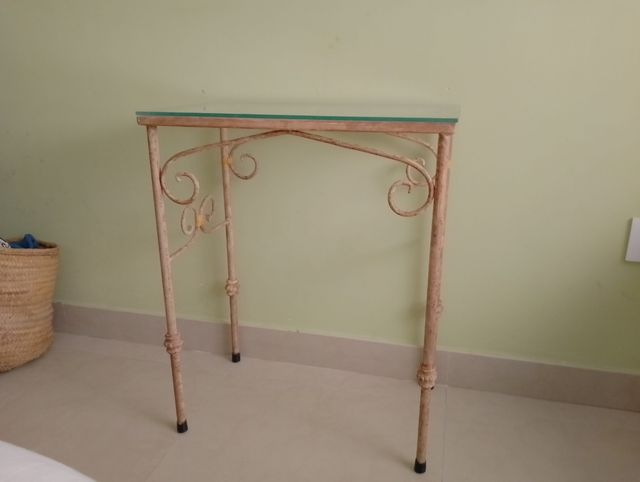 Mesita hierro forjado 30x50x60