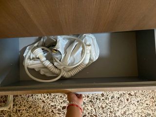 Mueble baño 3 cajones madera y lavamanos cristal