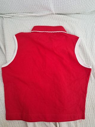 Precioso polo sin mangas Easy Wear rojo