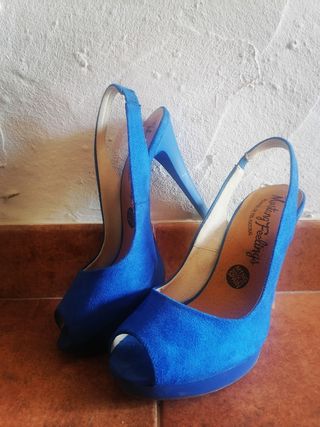 Zapatos tacón Mustang Azul