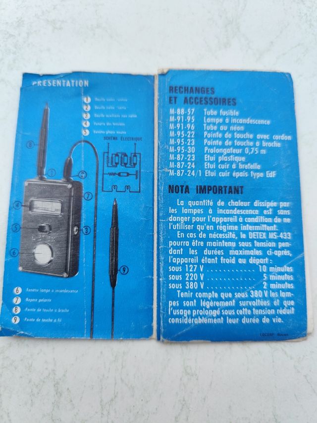 Detector tensión DETEX antiguo