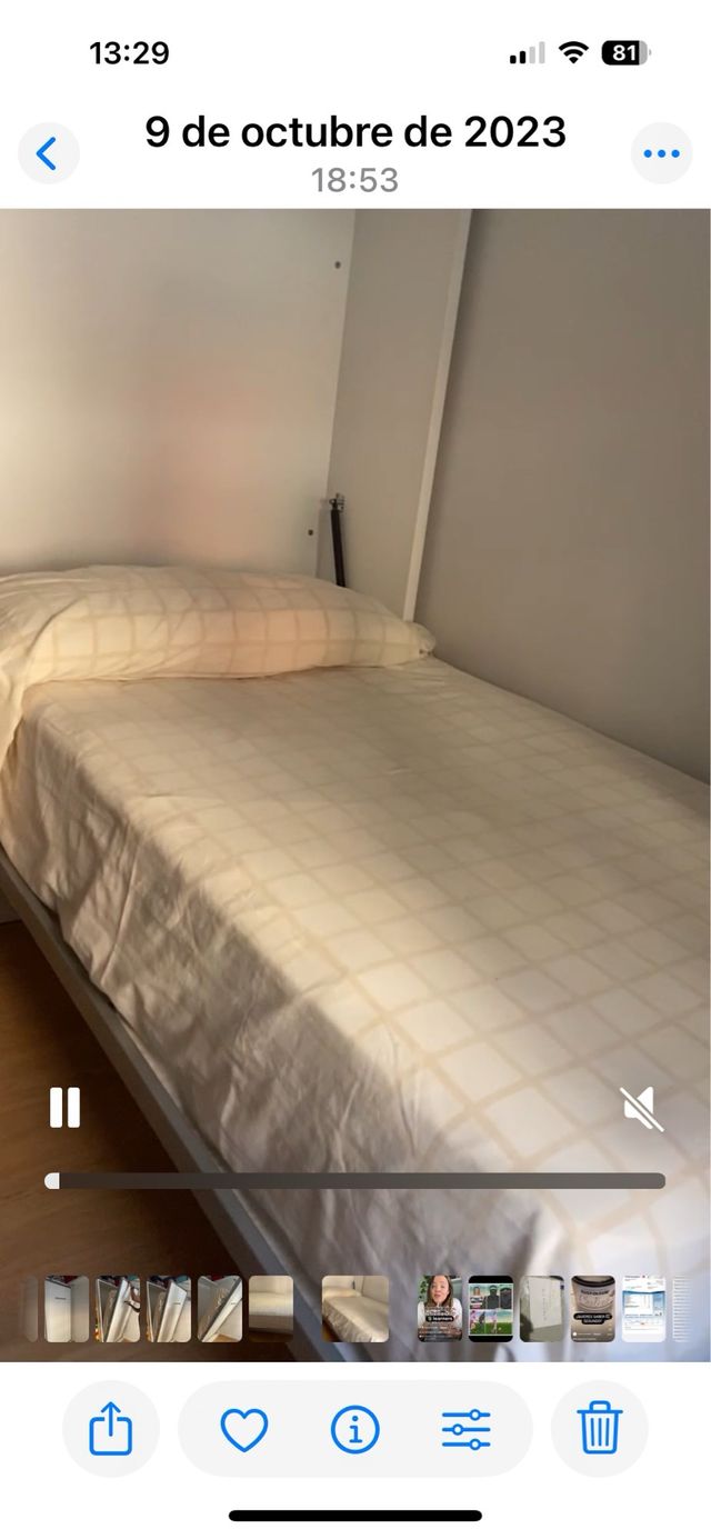 Cama abatible blanca