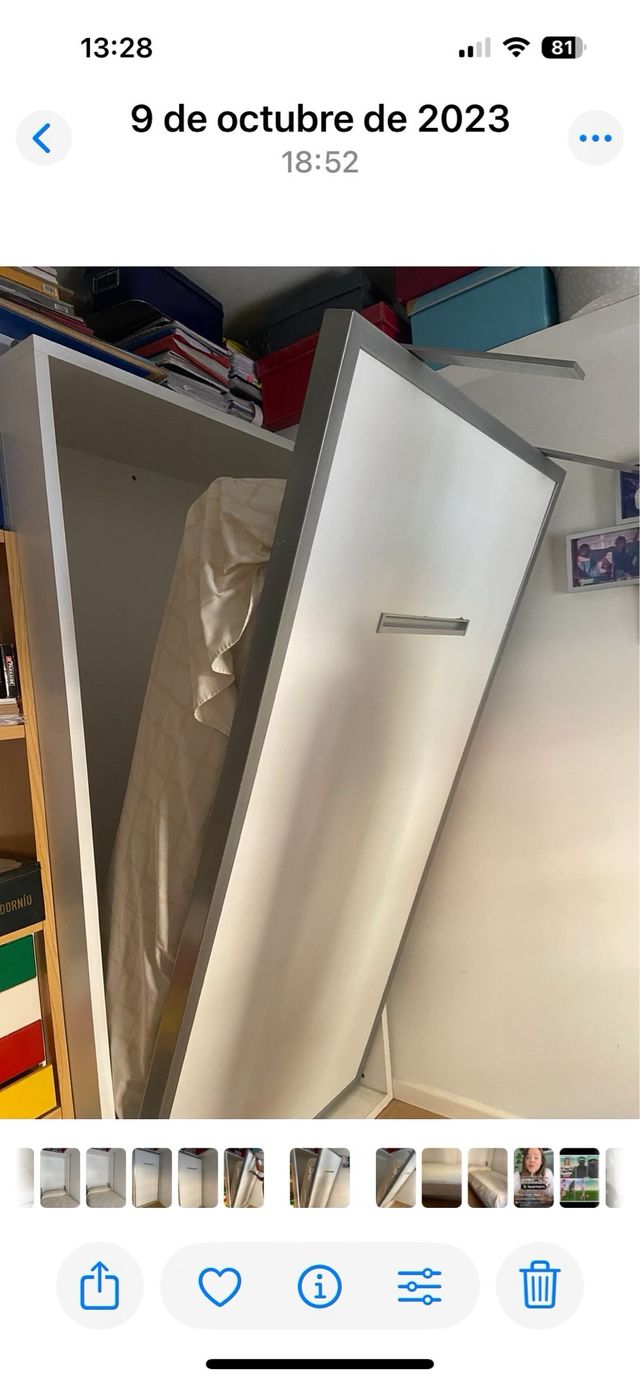 Cama abatible blanca