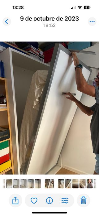 Cama abatible blanca