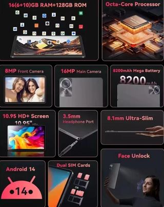 Cubot Tab 70 - Tablet negra