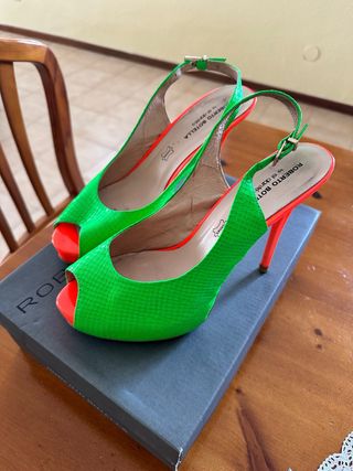Tacones Roberto Botticelli - Verde & Naranja