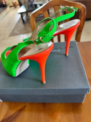 Tacones Roberto Botticelli - Verde & Naranja