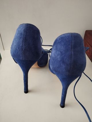 Zapatos tacón azul