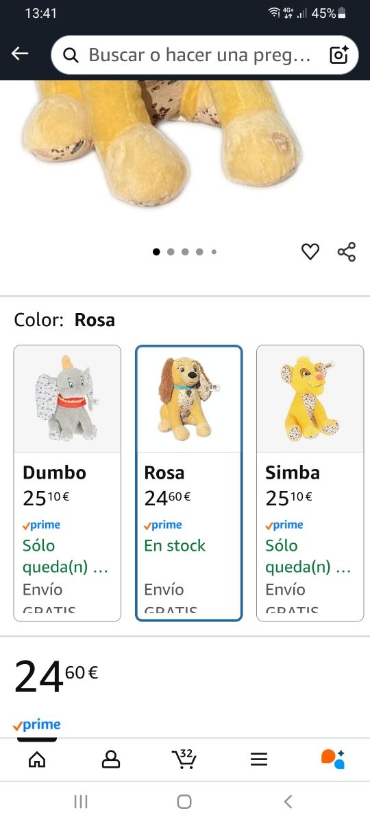 Peluche Lady Disney 100 Aniv.con sonido